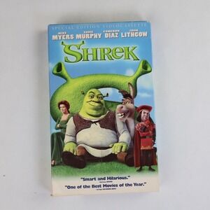 Shrek Special Edition VHS 2001 DreamWorks Animated Movie Eddie Murphy RARE CASE